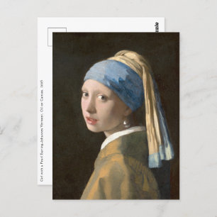 Girl mit Perl Earring-Johannes Vermeer Art Postkarte