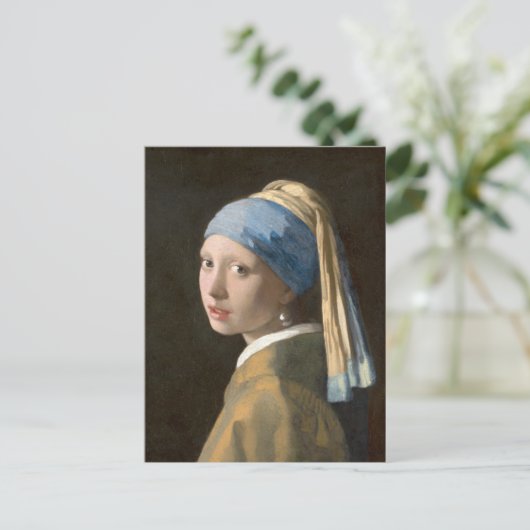 Girl mit Perl Earring-Johannes Vermeer Art Postkarte (Stehend Vorderseite)