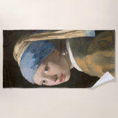 Girl mit Perl Earring-Johannes Vermeer Art Strandtuch (Vorderseite)