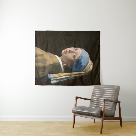 Girl mit Perl Earring-Johannes Vermeer Art Wandteppich (Beispiel (Horizontal))