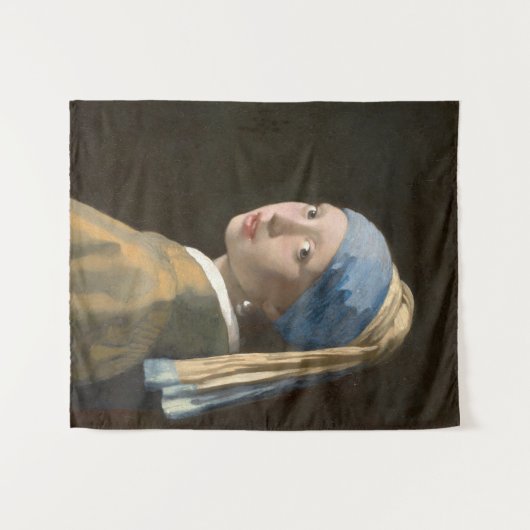 Girl mit Perl Earring-Johannes Vermeer Art Wandteppich (Vorderseite (Horizontal))