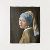 Girl mit Perl Earring-Johannes Vermeer Art Wandteppich (Vorderseite)