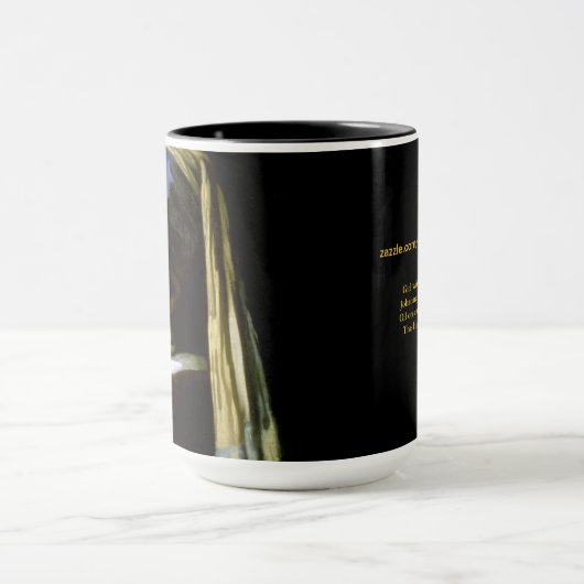 Girl mit Perlmutt Vermeer Fine Art Tasse (Zentrum)