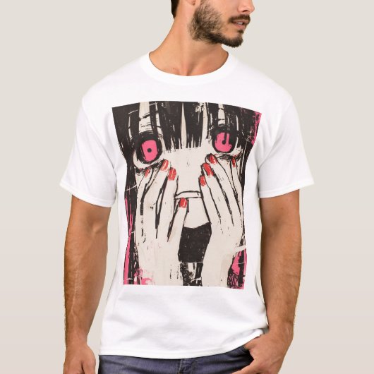 Girl mit RED Nails T - Shirt (Vorderseite)