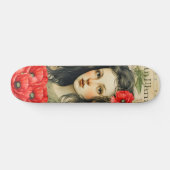 Girl mit Red Poppies Vintag Inspiriert Skateboard (Horizontal)
