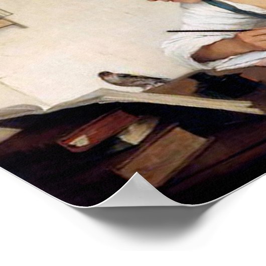 Girl mit Vogel-Poster Poster (Ecke)