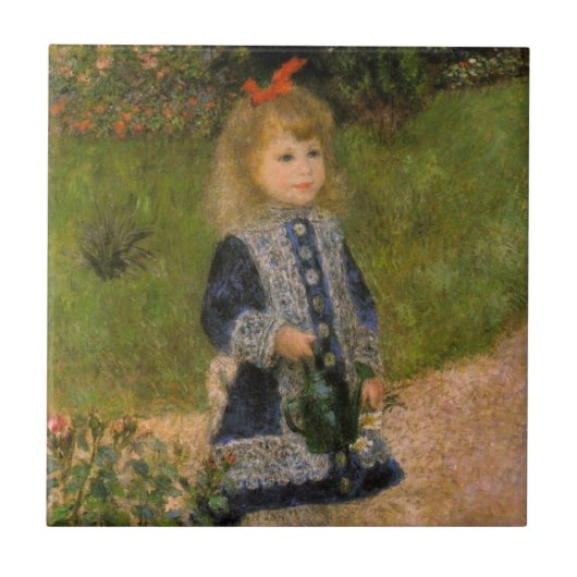 Girl mit Wasserkocher von Renoir Fliese (Vorderseite)