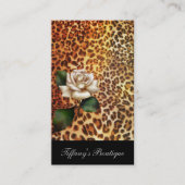 Girl-Mode-Stilleopardenprint Visitenkarte (Vorderseite)