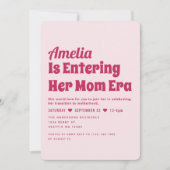 Girl Modern Mama Era Minimalistisch Baby Dusche Einladung (Vorderseite)