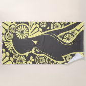 Girl Modern Minimalistisch Beach Handtuch (Vorderseite)