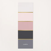 Girl Modern Stripes Personalisiert Yogamatte (Vorderseite)