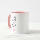 Girl Mom Custom Names Sweet Gift for Mother Tasse (Vorderseite Links)