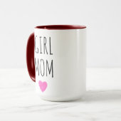 Girl Mom Custom Names Sweet Gift for Mother Tasse (Vorderseite Links)