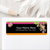 Girl Monkey Chic Safari Jungle Address Labels (Insitu)