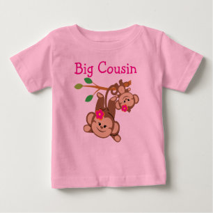 Girl Monkeys Big Cousin Baby T-shirt