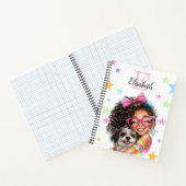 Girl Monogram Any Initial & Name Notebook Notizblock (Innenseite)