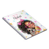 Girl Monogram Any Initial & Name Notizblock (Rechte Seite)