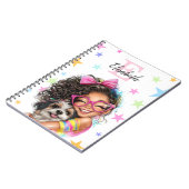 Girl Monogram Any Initial & Name Notizblock (Linke Seite)