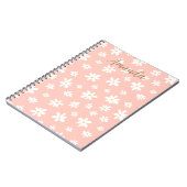 Girl monogram farbiges Blumenmuster Notizblock (Linke Seite)