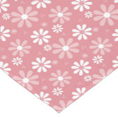 Girl Monogram Niedlich Pink Daisy Blume mit Namen Kurzer Tischläufer (Ecke)