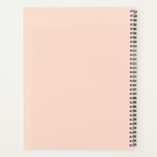 Girl Monogram Script Blush Pink Niedlich Retro Tre Planer (Rückseite)