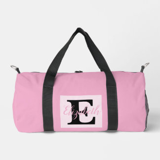 Girl Monogram und Name pink lila Luggage Duffle Bag