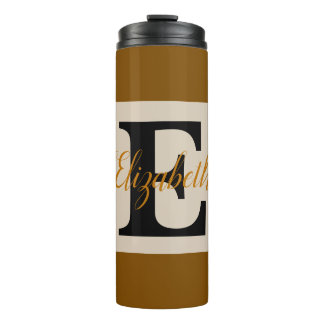 Girl Monogram und Name pink lila Luggage Thermosbecher