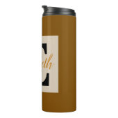 Girl Monogram und Name pink lila Luggage Thermosbecher (Nach rechts gedreht)