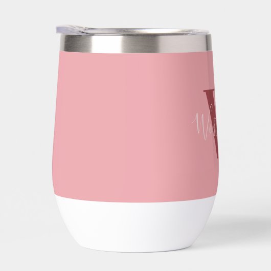 Girl Monogramm und Name Rosa rot (Rechts)