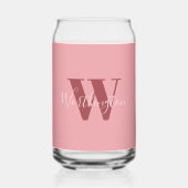 Girl Monogramm und Name Rosa rot Dosenglas (Rückseite)
