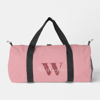 Girl Monogramm und Name Rosa rot Duffle Bag