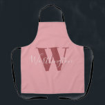 Girl Monogramm und Name Rosa rot Schürze<br><div class="desc">Girly Monogram und Name rosa rot Kalligraphie Anpassbare Monogramm und Name auf dem Monogramm in Rosa- und Rosatönen geschrieben. Das Monogramm ist ein großer Buchstabe in dunkelrosa Rot und der Name ist in handgeschriebenen Buchstaben mit sehr hellrosa Farbe geschrieben. Die Farben der Buchstaben aus dem Monogramm und dem Namen, sowie...</div>