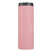 Girl Monogramm und Name Rosa rot Thermosbecher (Rückseite)