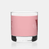 Girl Monogramm und Name Rosa rot Whiskyglas (Links)
