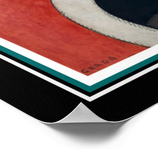 "Girl & Mops" Art Deco Poster (Ecke)