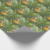 Girl Mouse auf Gartenschwung Geschenkpapier (Ecke)