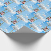 Girl Mouse On a Summer Swing Geschenkpapier (Ecke)