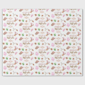 Girl My First Rodeo Cowboy 1. Geburtstag Geschenkpapier (Flach)