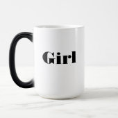 "Girl" Name Text Printed Trinkbehälter Elegant Verwandlungstasse (Links)