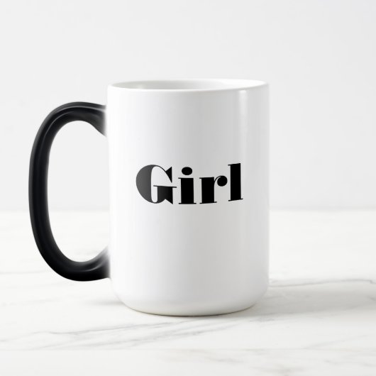 "Girl" Name Text Printed Trinkbehälter Elegant Verwandlungstasse (Links)