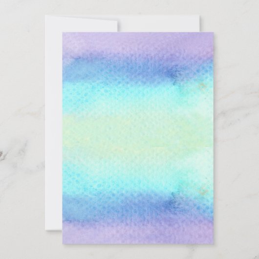 Girl Narwhal Einladung (Rückseite)