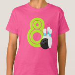 Girl Neon Bowling Birthday Shirt<br><div class="desc">Girl Neon Bowling Birthday Shirt</div>
