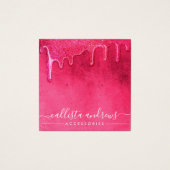 Girl Neon Pink Dick Glitzer Tropfen Logos (Vorderseite)