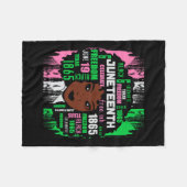 Girl Niedlich Aka Juneteenth T-Shirt Black History Fleecedecke (Vorderseite (Horizontal))