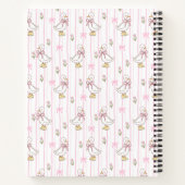 Girl Niedlich Coquette Goose mit rosa Bow Monogram Notizblock (Rückseite)