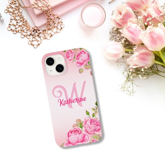 Girl Niedlich Fashion Floral Monogram Case-Mate iPhone Hülle