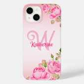 Girl Niedlich Fashion Floral Monogram Case-Mate iPhone Hülle (Rückseite)