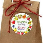 Girl Niedlich Fruit Geburtstag Runder Aufkleber