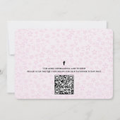 Girl Niedlich Pink Babydusche QR Code Social Media Einladung (Rückseite)