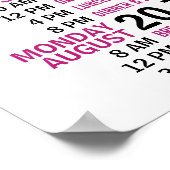 Girl Niedlich Pink Black Junggeselinnen-Abschied T Poster (Ecke)